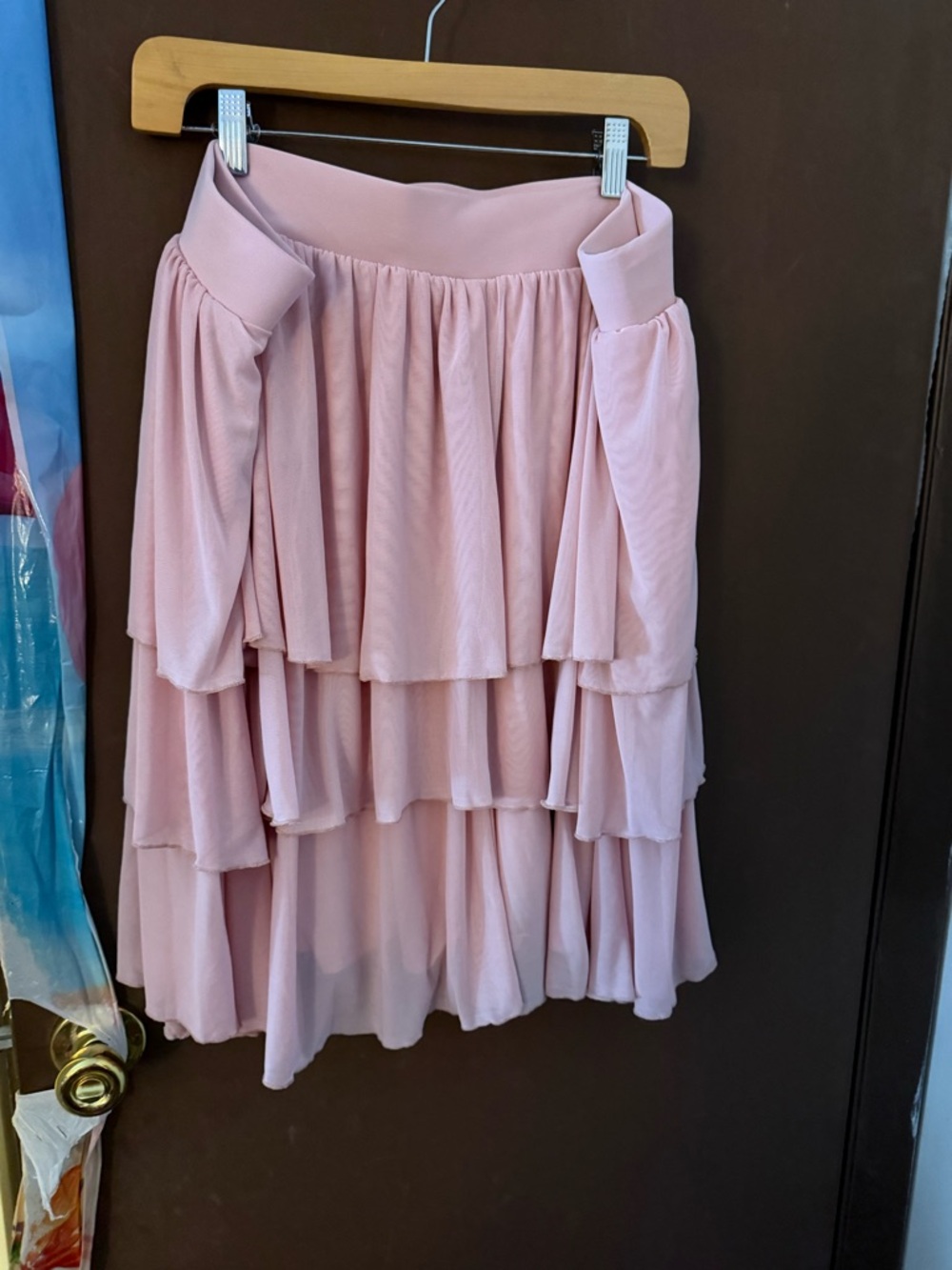 torrid Blush Pink Tiered Ruffle Midi Skirt